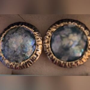 Ancient Roman Glass Silver and Iridescent Earrings By Paz Creations